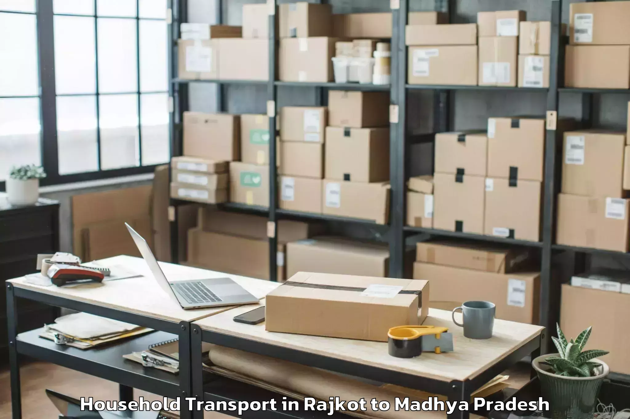 Book Rajkot to Mandsaur Household Transport Online